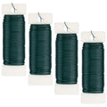 AISOSO 4 Pack Floral Wire, 131 Yards Paddle 22 Gauge Florist, Green