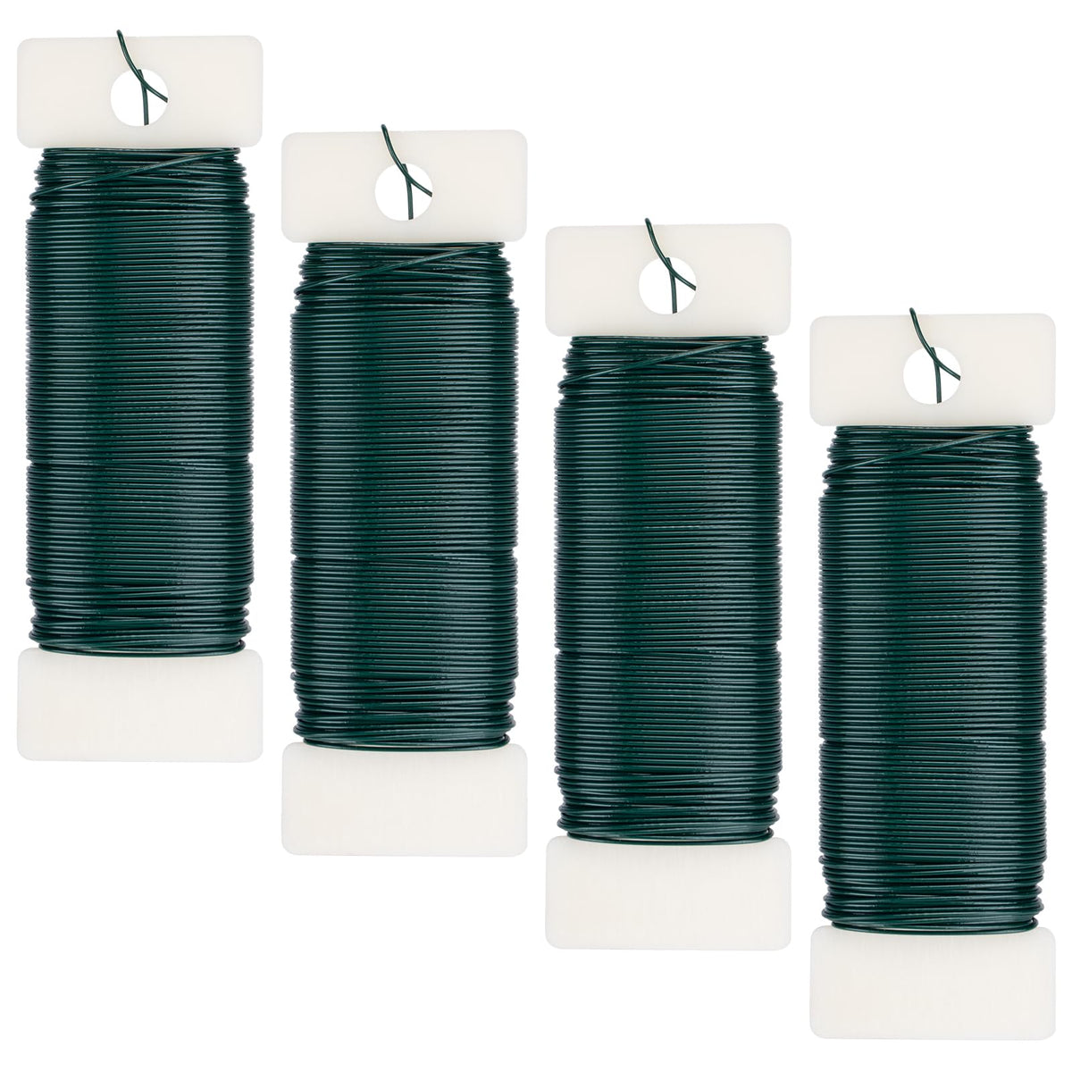 AISOSO 4 Pack Floral Wire, 131 Yards Paddle 22 Gauge Florist, Green