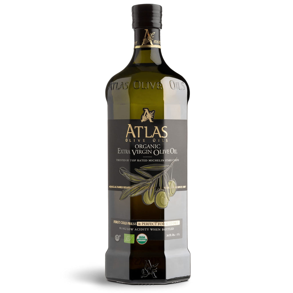 Buy now Atlas 750 mL Organic Cold Press Extra Virgin Olive Oil in Glass Bottle, Polyphenol Rich from Morocco | Newly Harvested Unprocessed from One Single Family Farm | Moroccan EVOO Trusted by Award-Winning Chefs at indiglob india
