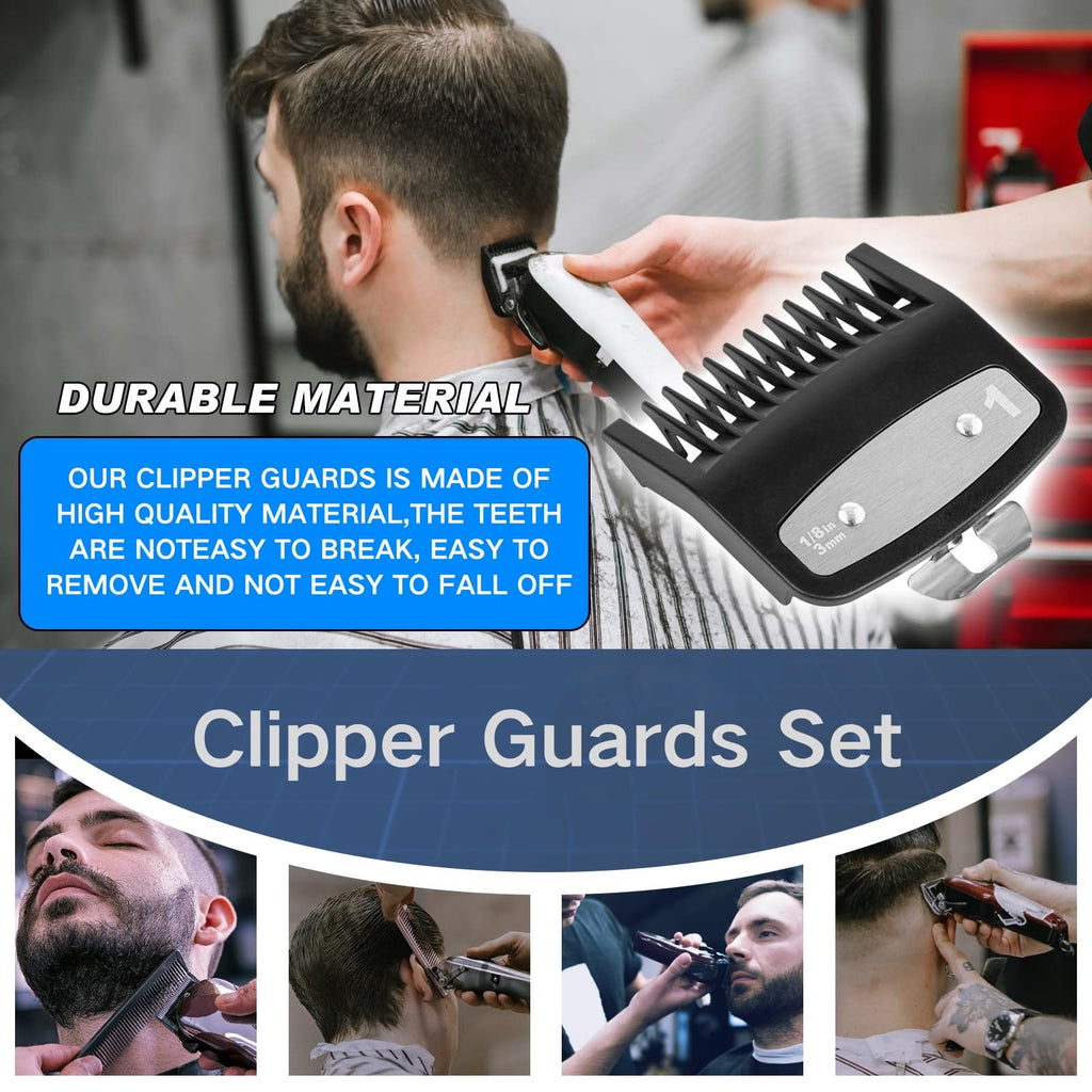 2 Pack Replacement for Wahl Clipper Guards Set Compatible with wahl 1/2 clipper guards,Metal Guide Comb Attachment 1/16" (1.5 mm), for Barbers and Stylists,Black ﻿