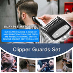 2 Pack Replacement for Wahl Clipper Guards Set Compatible with wahl 1/2 clipper guards,Metal Guide Comb Attachment 1/16" (1.5 mm), for Barbers and Stylists,Black ﻿