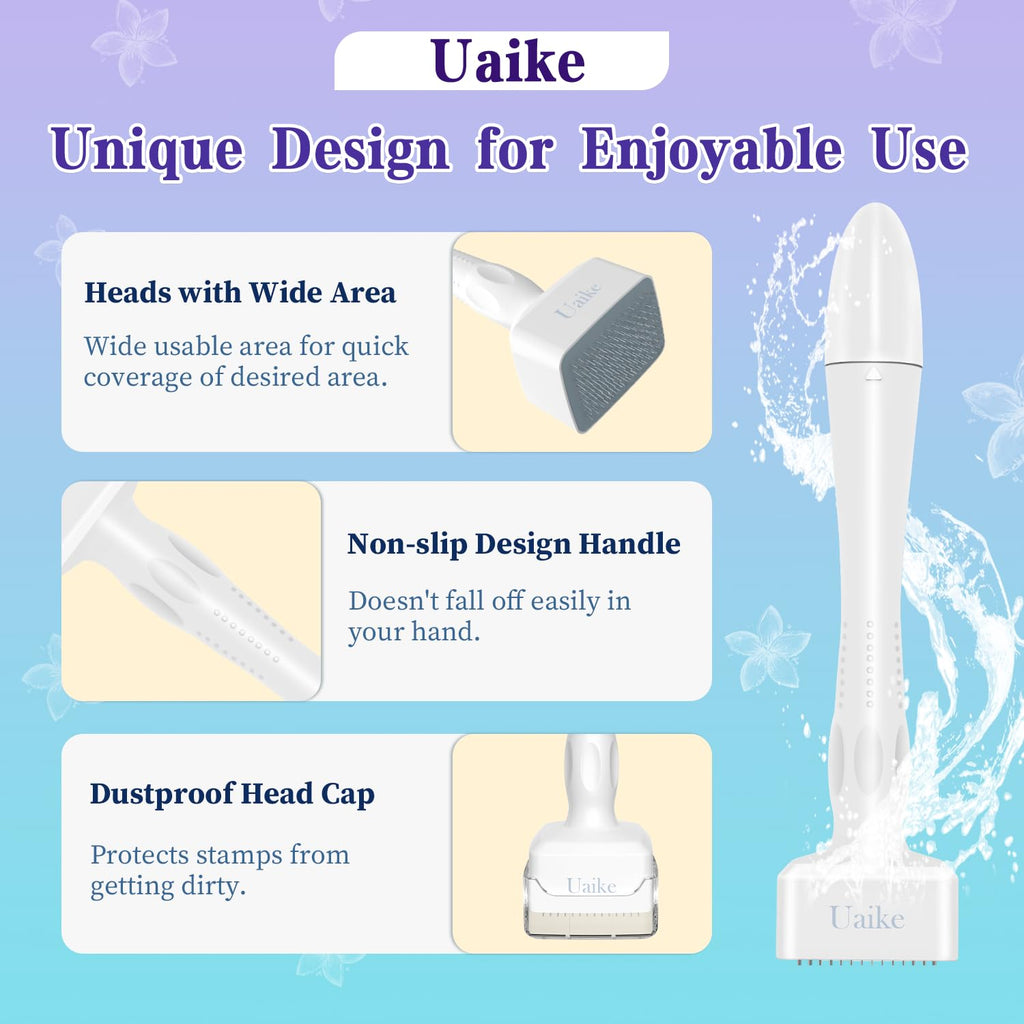 Derma Stamp - Uaike Microneedling Derma Roller Stamp,Microneedle Dermastamp | Home Use - for Women and Men