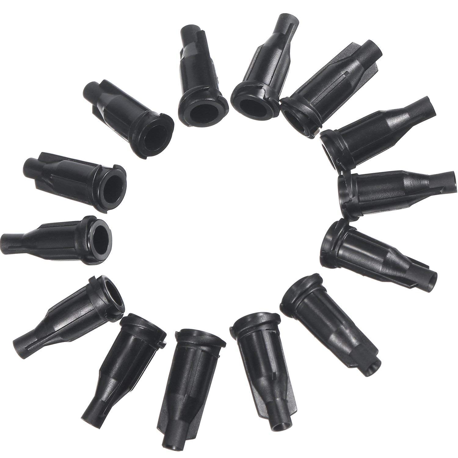 Buy now Gejoy 250 Pack Syringe Tip Caps Dispensing Needle Tip Cap (Black) at indiglob india