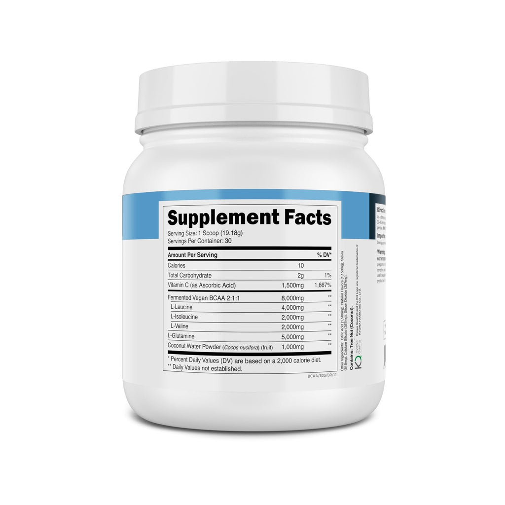 Transparent Labs BCAA Glutamine - 8000 Mg of BCAA Powder with L Glutamine for Post Workout Recovery, Muscle Growth, & Increased Endurance - 30 Servings, Blue Raspberry