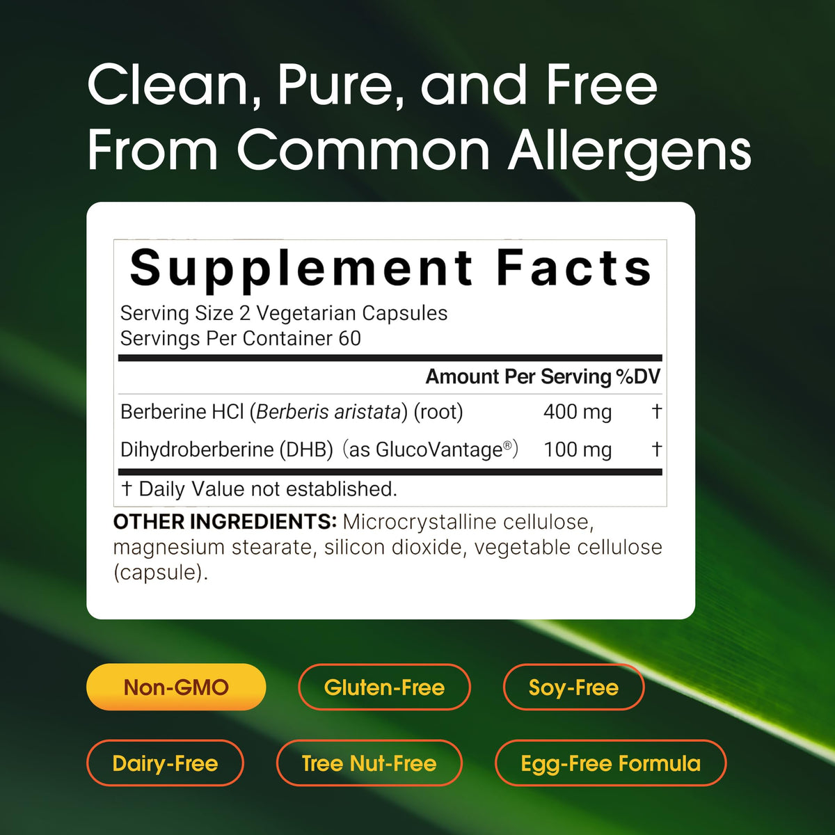 NatureBell Dihydroberberine with Berberine HCl - 120 Vegetarian Capsules - 500mg Dual Action Complex with GlucoVantage for High Absorption - Balanced Sugar & Heart Health Support*