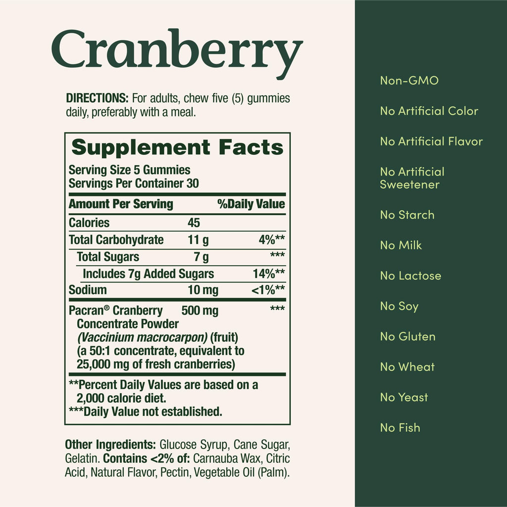 Nature's Bounty Cranberry Gummies, Cran-Raspberry Flavor, 150 Count