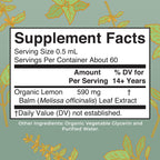 MARYRUTH'S Organic Lemon Balm Leaf Liquid Extract, Mood Support, 1 Fl Oz
