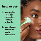 Buy now e.l.f. Angled Silicone Face Sponge, Angled Design For Cream & Liquid Blush, Bronzer, Foundation & Concealer, Vegan & Cruelty-free at indiglob india
