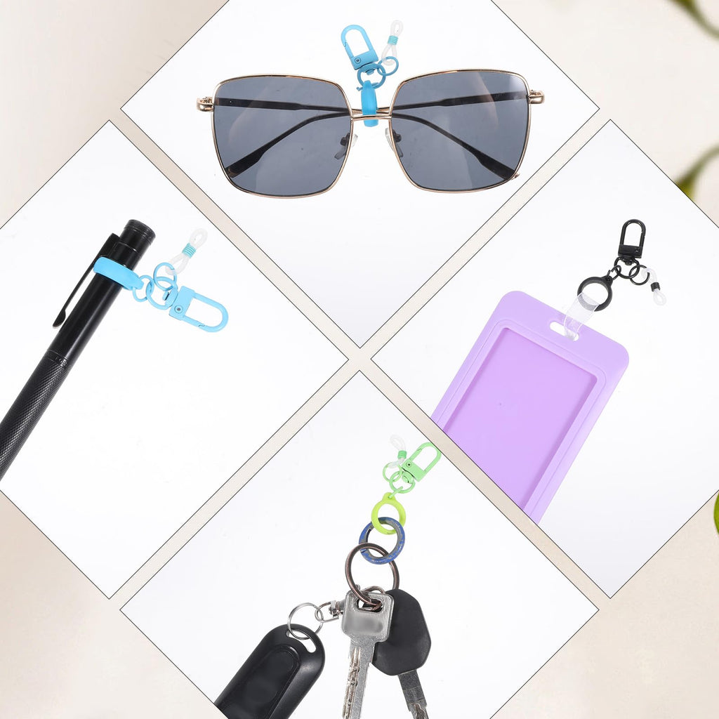 Mini Coloured Pen Clips, 10Pcs Nurse Badge Reel Accessory with Lobster Clasp, Retractable Holder for Nurses, Pen Converter, Silicone Pens Holder for Lanyard, Nurse, Teachers, Office