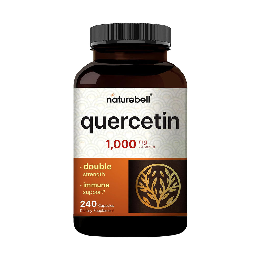 NatureBell Quercetin 1,000mg - 240 Capsules - Ultra Strength Supplement for Healthy Immune Support* - Quercetin Dihydrate from Sophora Japonica - 3rd Party Tested - Single-Ingredient Purity