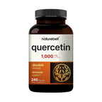 NatureBell Quercetin 1,000mg - 240 Capsules - Ultra Strength Supplement for Healthy Immune Support* - Quercetin Dihydrate from Sophora Japonica - 3rd Party Tested - Single-Ingredient Purity
