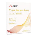 A-SUB Clear Sticker Paper for Inkjet Printers, Waterproof Glossy