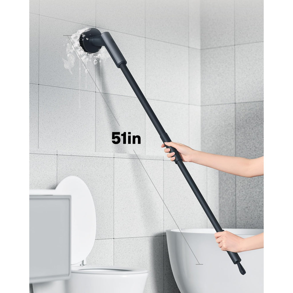 HOTO Cordless Electric Spin Scrubber, 6 Brush Heads, for Bathroom, Tile