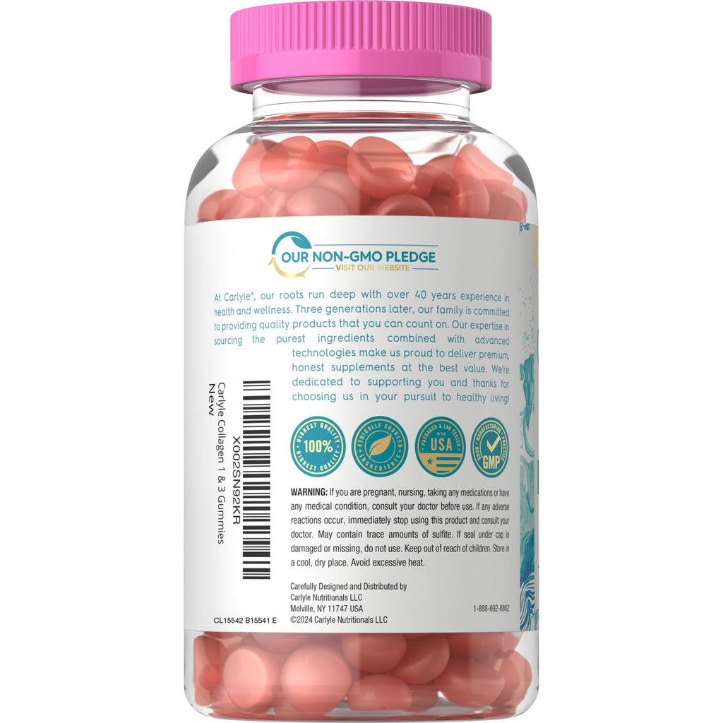 Carlyle Collagen Gummies | Strawberry Flavor Beauty Supplement