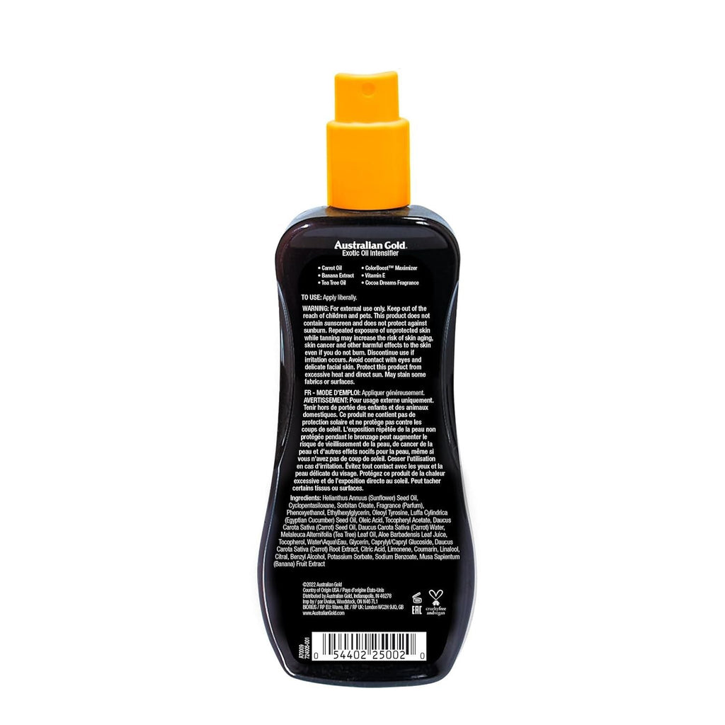 Buy now Australian Gold Dark Tanning Exotic Oil, Carrot Extract Formula, 8 Fl Oz (Pack of 1) (Packaging may vary) at indiglob india