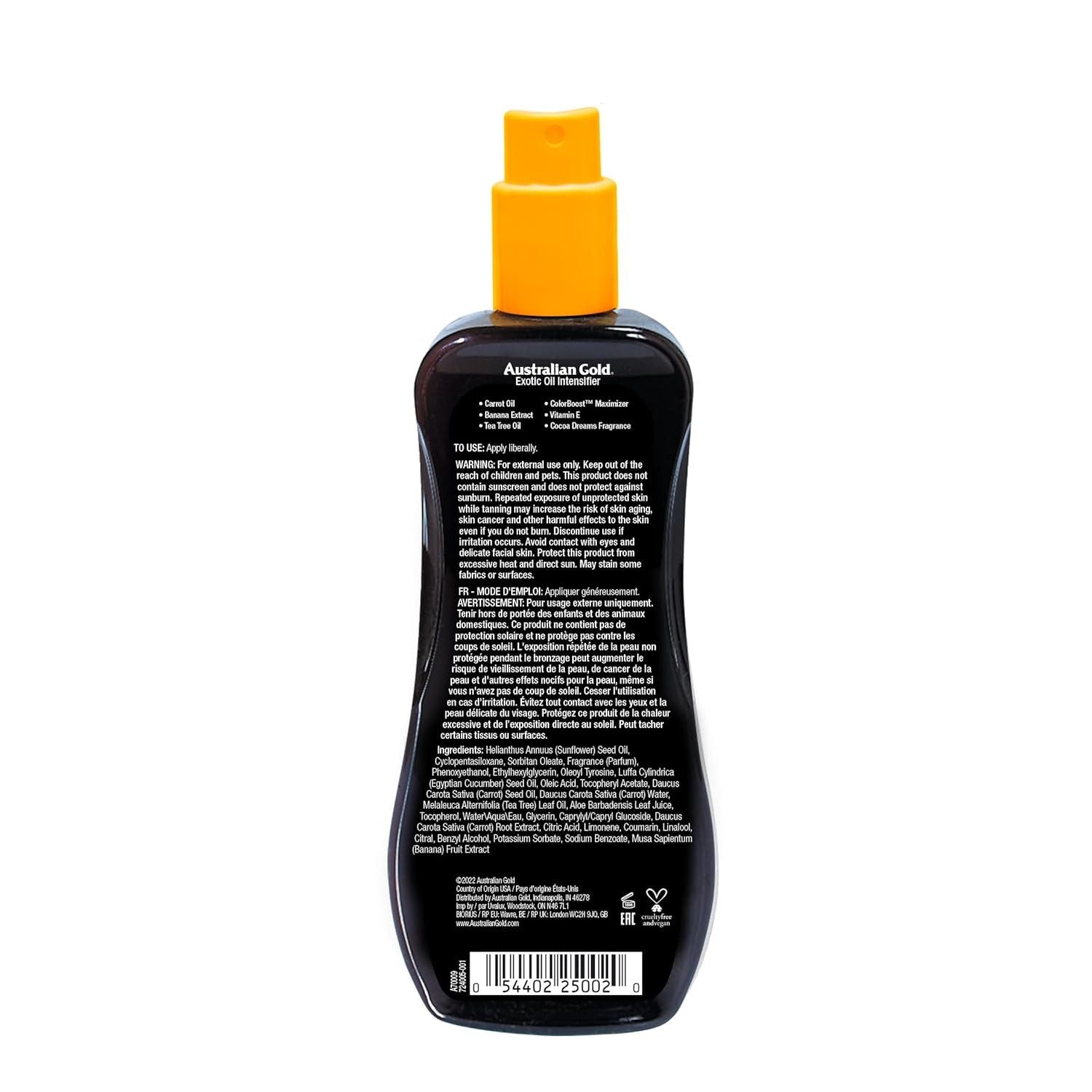 Buy now Australian Gold Dark Tanning Exotic Oil, Carrot Extract Formula, 8 Fl Oz (Pack of 1) (Packaging may vary) at indiglob india