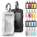 16 Pcs Solid Plastic Key Tags with O Rings, Custom ID Name Label