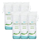 Organyc 100% Organic Cotton Rounds - Biodegradable Cotton, Chemical Free, For Sensitive Skin (210count) - Daily Cosmetics Beauty and Personal Care