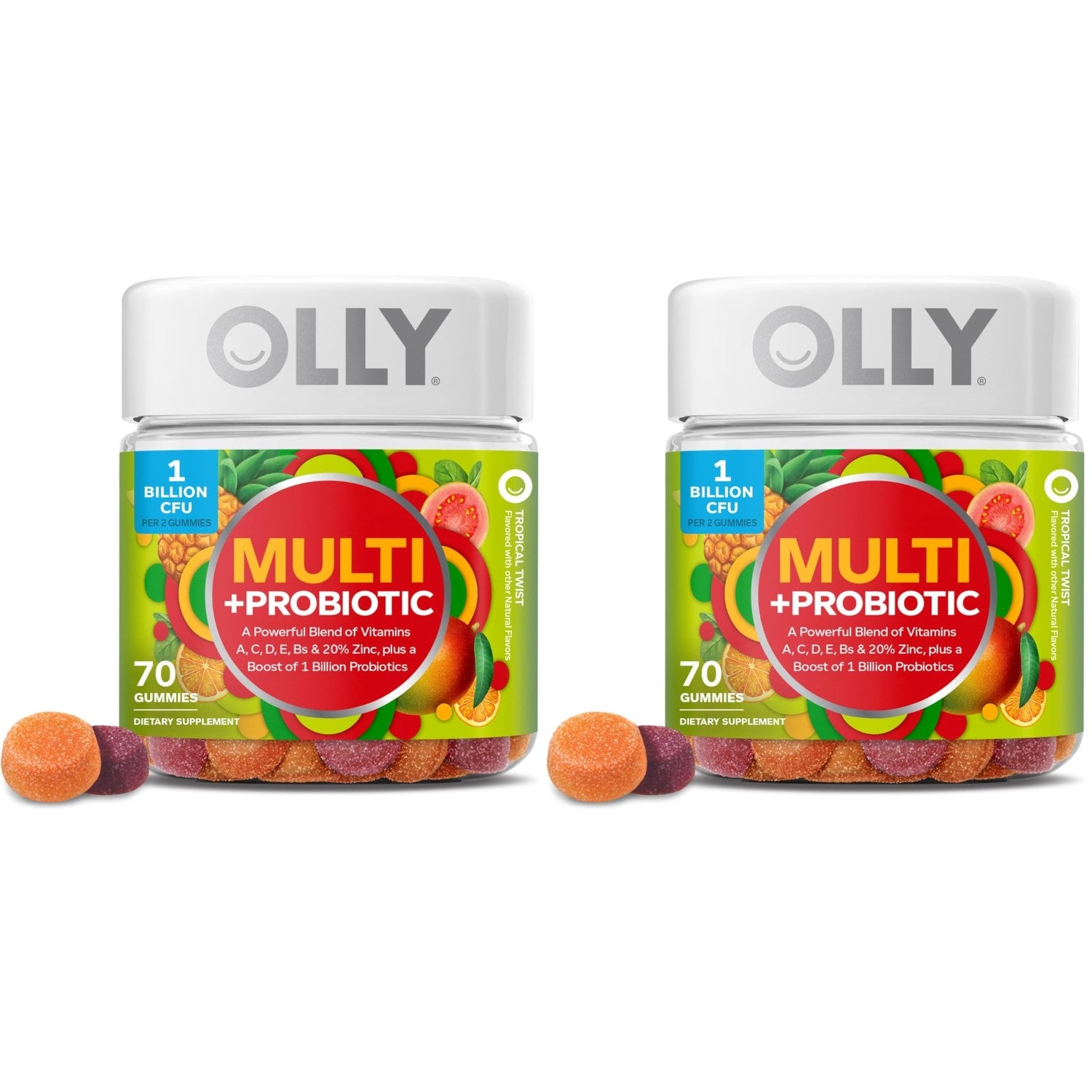 OLLY Multi + Probiotic Gummy Vitamin, Digestive & Immune Support*- 70 Count