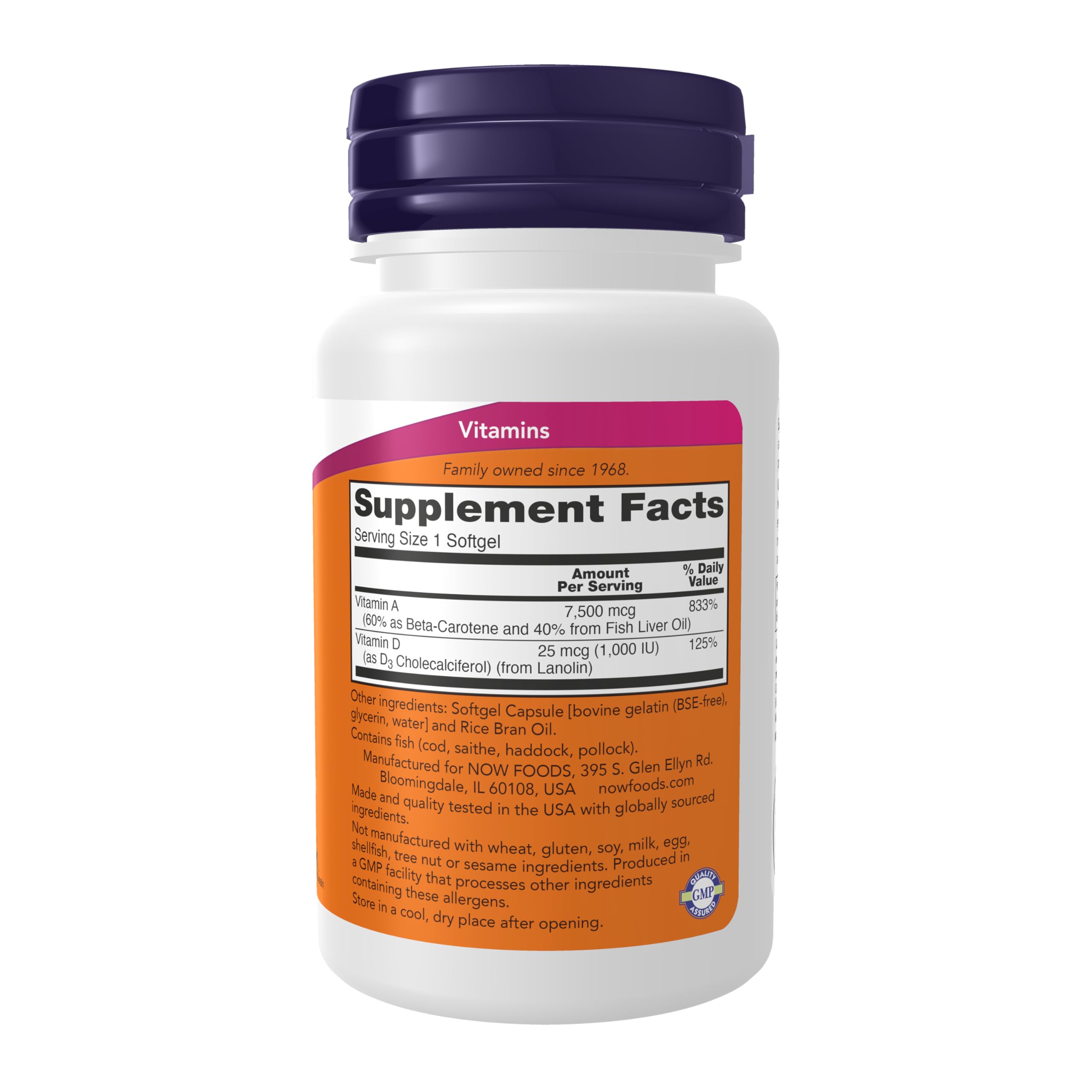 Buy now NOW Foods Supplements, Vitamin A & D3 25,000/1,000 IU, Eye Health*, Essential Nutrition, 100 Softgels at indiglob india