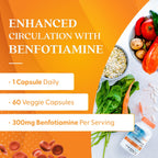 Buy now Doctor's Best Benfotiamine 300 with BenfoPure, Helps Maintain Healthy Glucose Metabolism, Non-GMO, Vegan, Gluten Free, Soy Free, 300 mg, 60 Veggie Caps at indiglob india