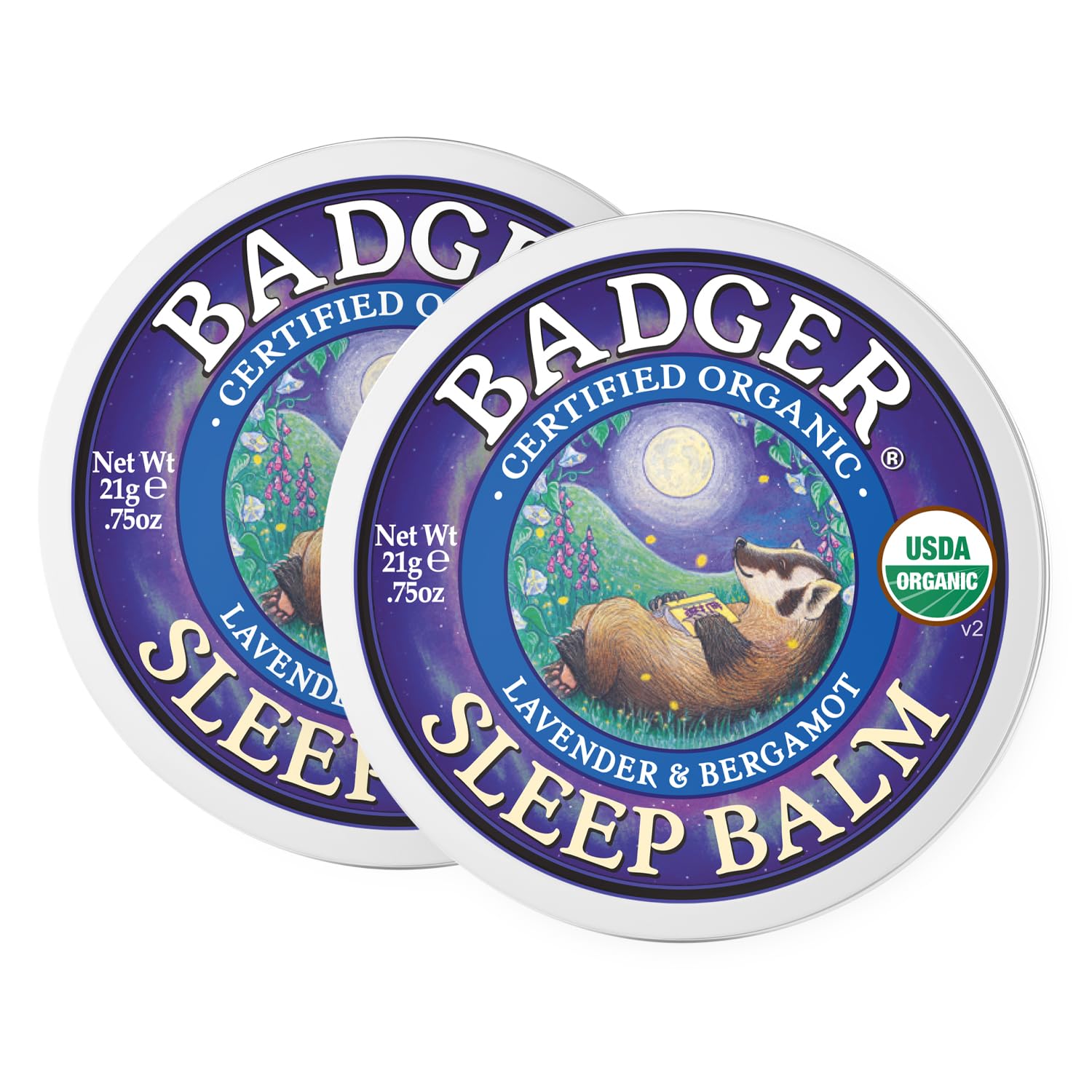 Buy now Badger - Natural Sleep Balm, Lavender & Bergamot, Relaxing and Calming Balm for Children and Adults, 2 oz 0.75 Ounce (Pack of 2) at indiglob india
