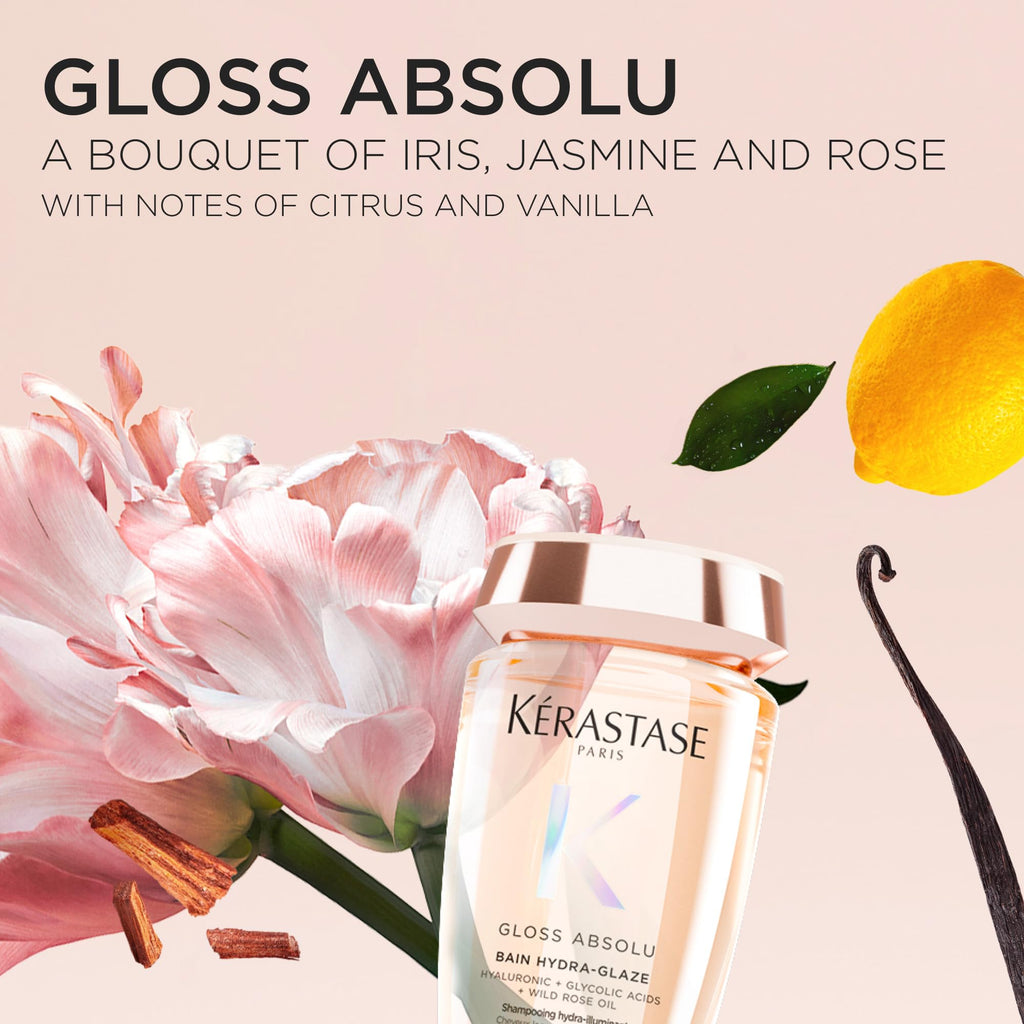 Kerastase Gloss Absolu High-Shine Anti-Frizz Shampoo - Cleanses & Reveals Ultimate Shine, For Glossy & Bouncy Hair