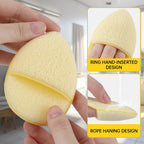 6Pcs Facial Sponges Set, Cleansing Puff, Colorful Facial Sponges for Face Wash, Reusable Makeup Remover Exfoliating Pads for Daily Cleansing