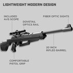 Barra Air Guns Sportsman 900 BB Gun Rifle for Adults, Pellet Rifles for Hunting, 177 Caliber Airgun with Rifle Scope - Shoot Pellets & BBS, 800 FPS