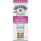 Gold Bond Age Renew Neck & Chest Firming Age Renew Cream, 2 oz | Firmer-looking skin, hyaluronic acid neck firming cream, improves elasticity and texture, dermatologist and clinically tested