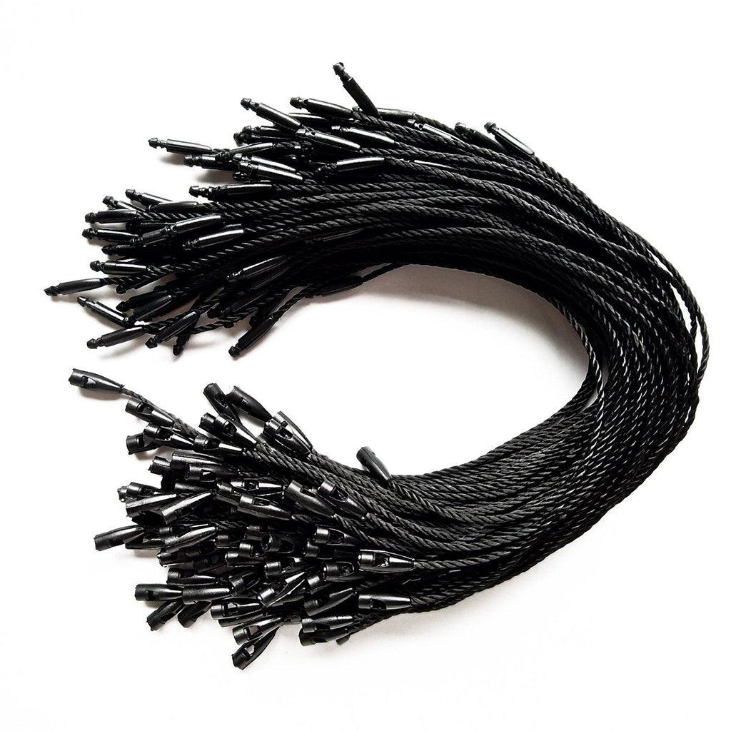 Buy now LGEGE 500 pcs 7.5-inch Black Hang Tag Nylon String Snap Lock Pin Loop Fasteners Hook Ties at indiglob india