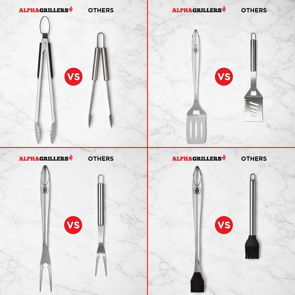 Alpha Grillers Grill Tools Set, BBQ & Grilling Accessories Outdoor Utensils