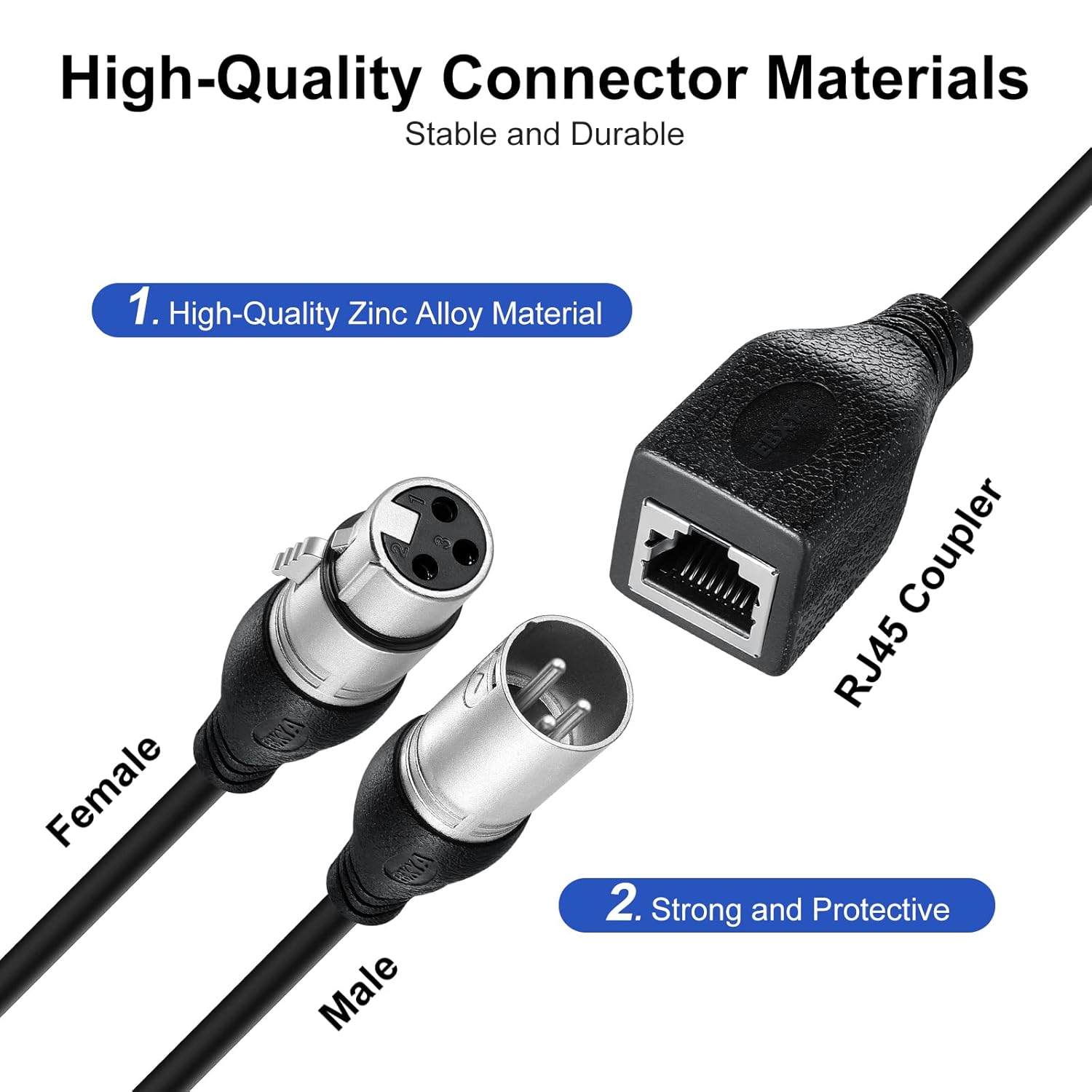 Buy now EBXYA DMX XLR 3 Pin Y Splitter to RJ45 Cable - RJ45 to Dual XLR Male & Dual Female Cable for Stage and Recording Studio 1 Pair(3 Feet) at indiglob india