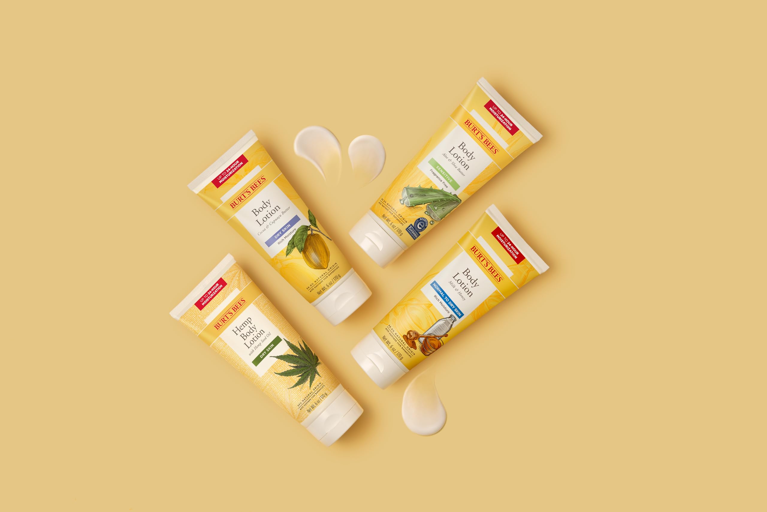 Buy now Burt's Bees, Body Lotion with Milk and Honey, Moisturizing Lotion for Normal to Dry Skin, 98.6% Natural Origin Skin Care, 6 oz Bottle (3-Pack) at indiglob india