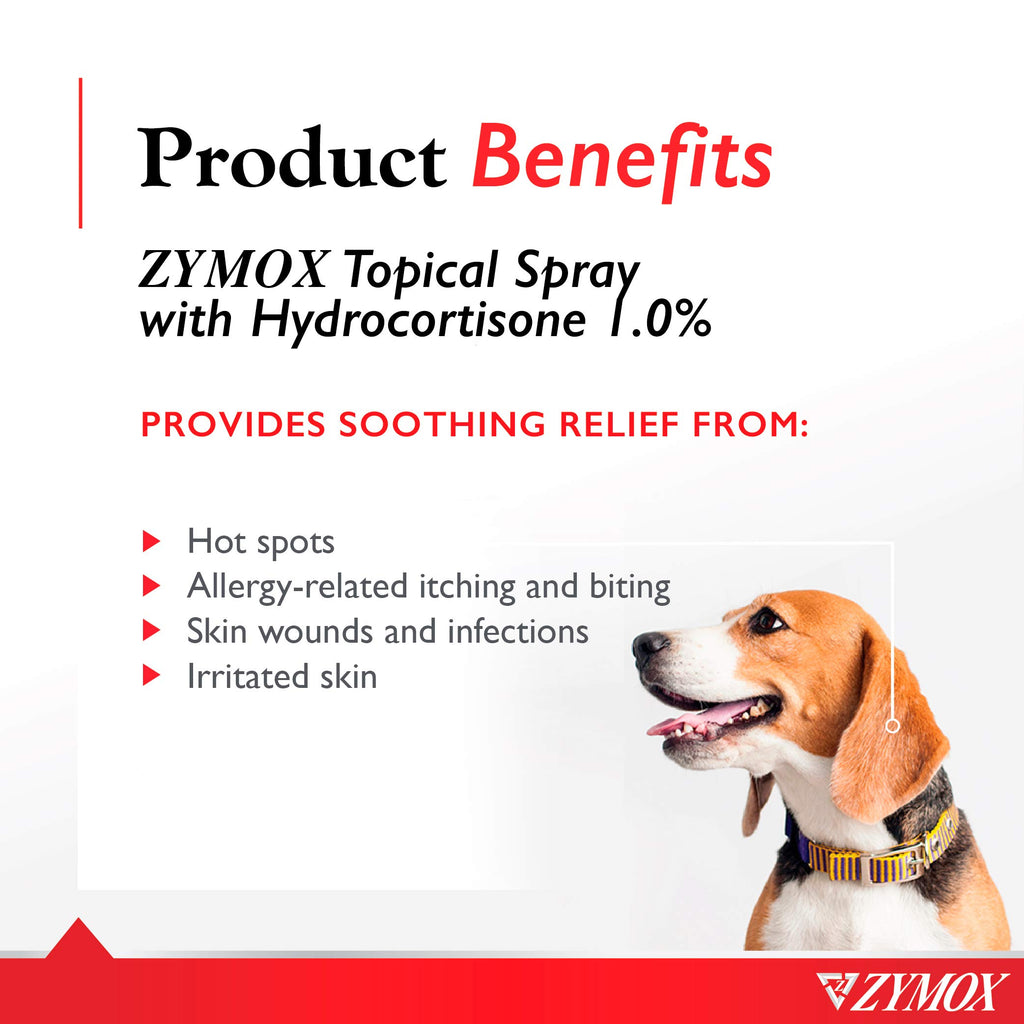 Zymox Topical Hot Spot Spray for Dogs and Cats with 1% Hydrocortisone, 2oz