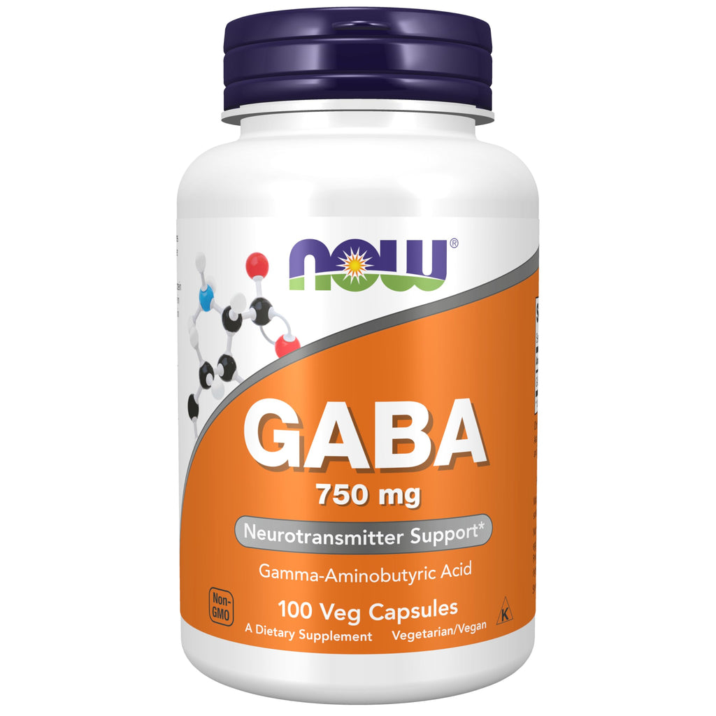 NOW Gaba 500mg,100 Count (Pack of 2)