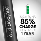 Panasonic BK-3HCCA4BA eneloop pro AA High-Capacity Ni-MH Pre-Charged Rechargeable Batteries, 4-Battery Pack