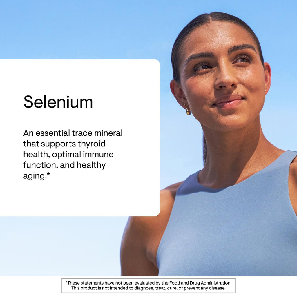 THORNE Selenium, 200 mcg L-Selenomethionine Supplement, 60 Capsules | Supports Healthy Thyroid Function, Immune Function, Healthy Aging & Antioxidant Defense*, NSF Contents Certified