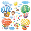 Buy now DECOWALL DA-1406B Animal Hot Air Balloons Kids Wall Stickers Wall Decals Peel and Stick Removable Wall Stickers for Kids Nursery Bedroom Living Room décor at indiglob india