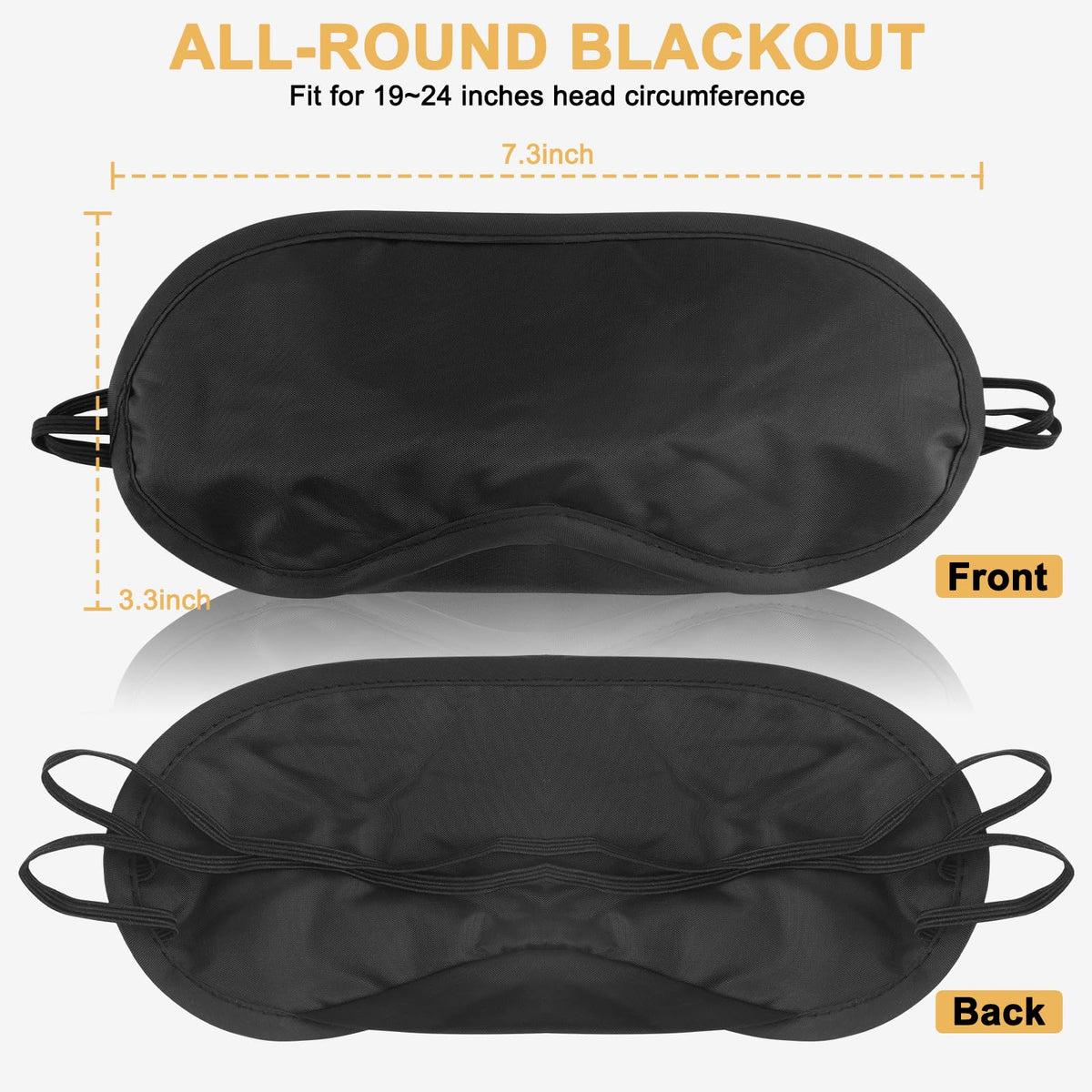 NICEMOVIC 10 Pcs Blindfold Sleep Eye Masks for Party Games Adults Couples Travel, Party Favors for Men Adults, Individually Wrapped Sleep Masks Bulk for Women Men Kids, Eye Covers for Sleeping (Black)