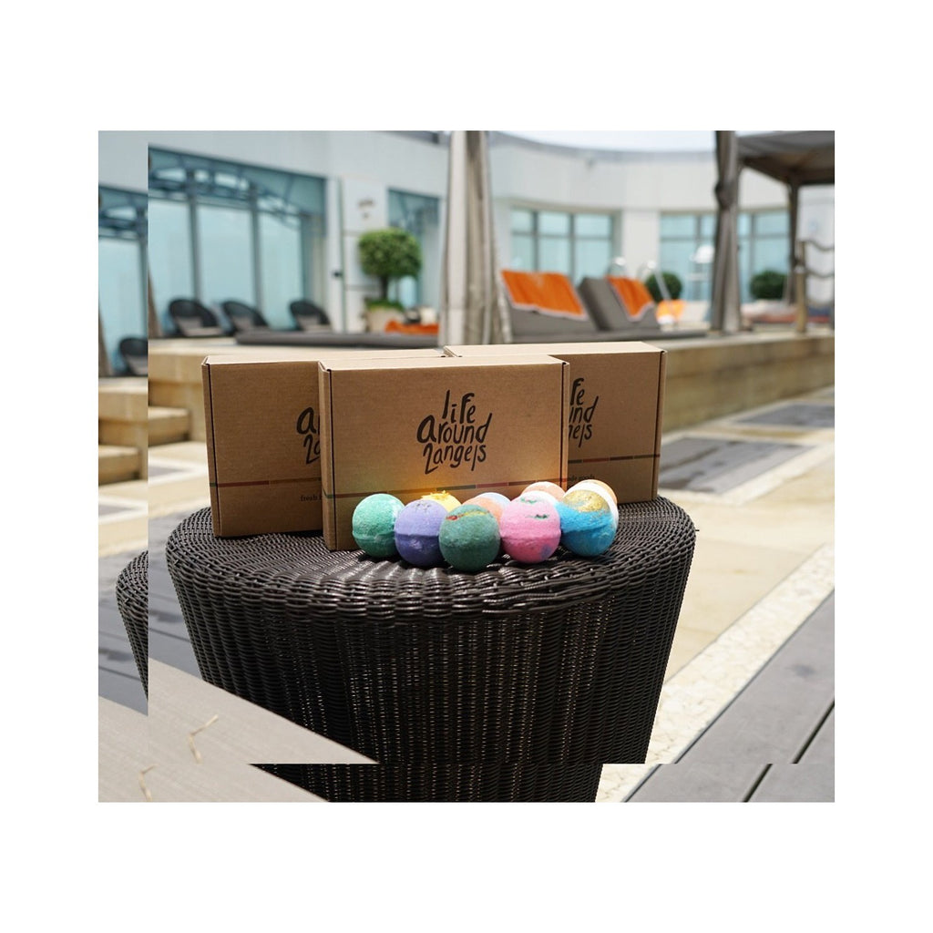 LifeAround2Angels Bath Bombs Gift Set 12 USA made Fizzies, Shea & Coco Butter Dry Skin Moisturize, Perfect for Bubble Spa Bath. Handmade Birthday Mothers day Gifts idea For Her/Him, wife, girlfriend