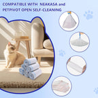 120 Count Cat Litter Box Bags for NeakasaM1 and Petpivot Autoscooper 11/12 Self-Cleaning Cat Litter Boxes, Extra Thick Heavy Duty Liners Replacement, Unscented, 27" x 13", Holds 22 lbs
