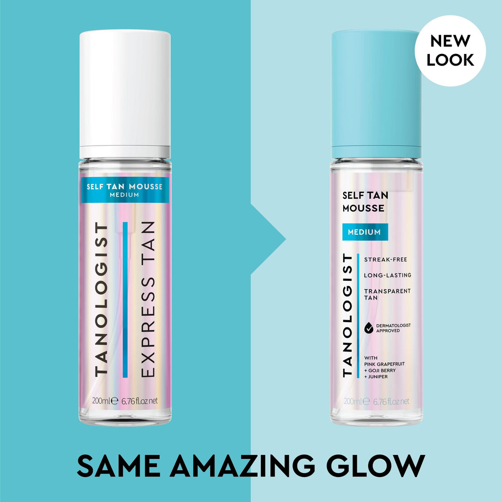 Tanologist Medium Self Tan Mousse, Streak-Free, Natural Glow, 6.76 oz | Self tanner for summer, quick-dry mousse, express tan, zero transfer, lasts 7 days