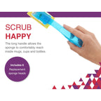 Arrow Dish Wand Sponge Refills, 6pk - Replacement Sponge Heads for Dish Wand - Quick, Convenient Cleaning - Easy to Refill