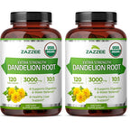 Zazzee USDA Organic Dandelion Root 10:1 Extract, 180 Capsules | 6 Month Supply, Liver & Detox Support, Taraxacum Officinale, Organic Herbal Supplement, All-Natural, Non-GMO, Made in the USA