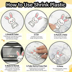 WoBiogHo 161 Pcs Shrink Plastic Keychain Making Kit with 30 Sheets