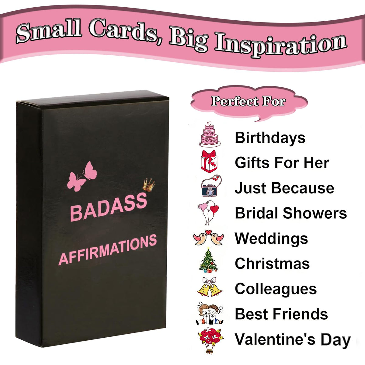 Badass Affirmation Cards for Women - Inspirational Gifts