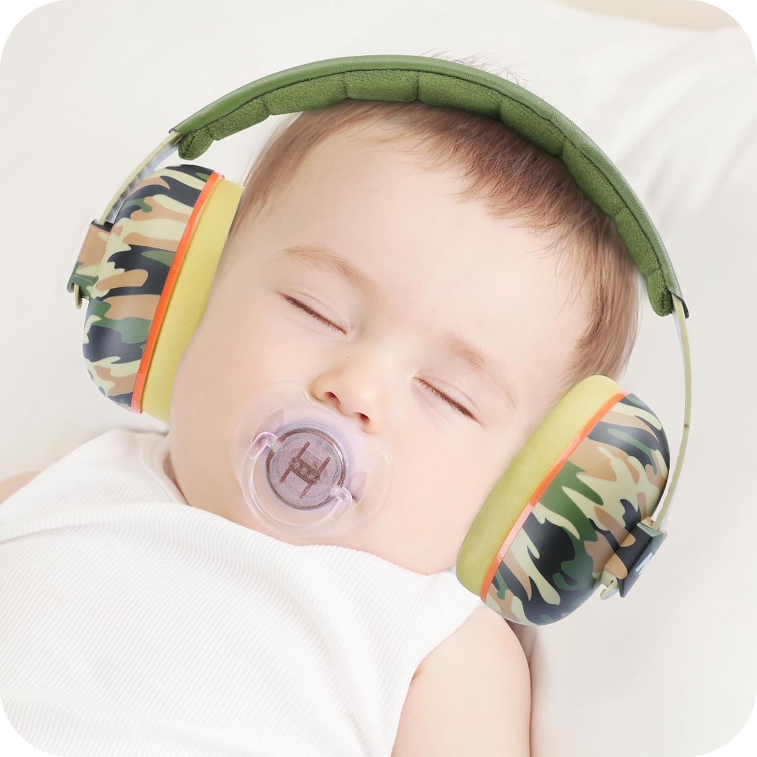Buy now Mumba Baby Ear Protection Noise Cancelling Headphones - Earmuffs for Babies and Toddlers - Ages 3-24+ Months Camo Green at indiglob india