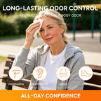 Persimmon Deodorant Wipes - Long-Lasting Odor Control - Fragrance-Free