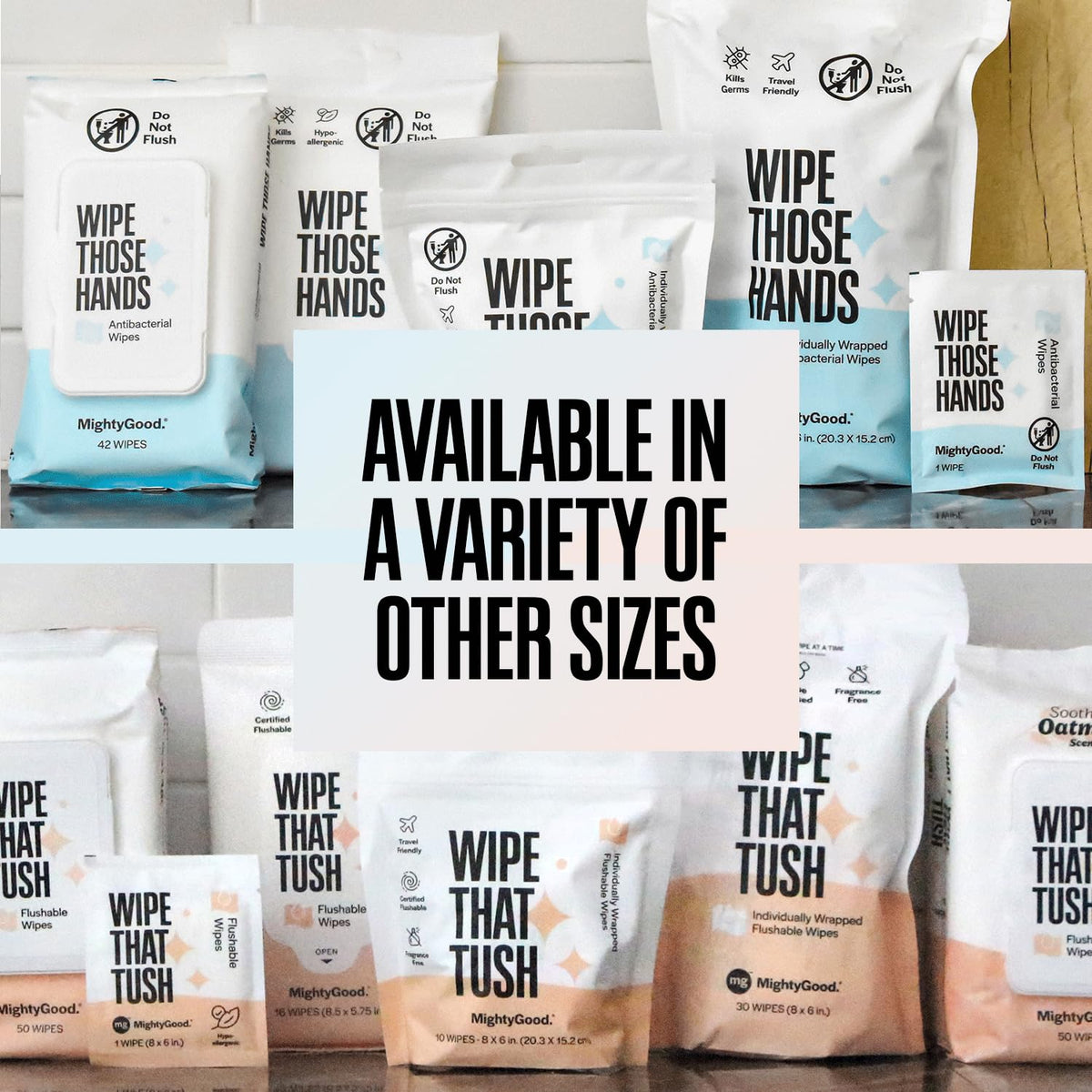 Wipe Those Hands & Wipe That Tush Travel Combo Pack, 60 Wipes Total